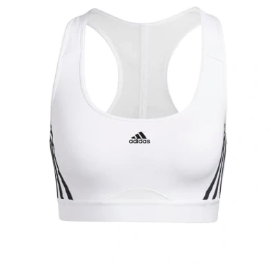 Image of adidas Performance Medium support sports bra, Women&#039;s, Size: XXSxA C, White/black