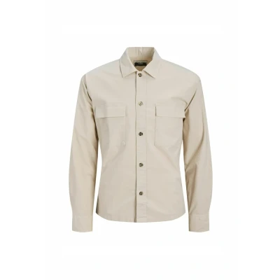 Image of Jack &amp; Jones Overshirt Summer jacket, Men&#039;s, Size: Medium, Moonbeam
