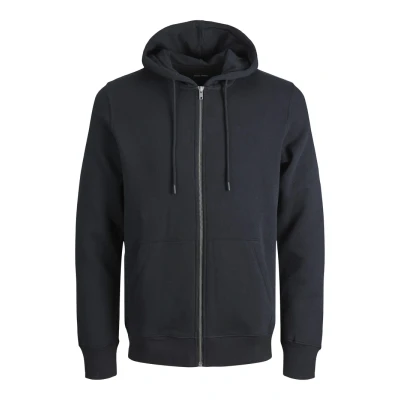Image of Jack &amp; Jones Jjebradley ZIP HOOD Zipup sweatshirt, Men&#039;s, Size: 2XL, Black