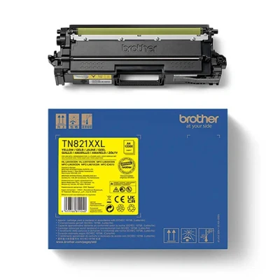 Image of Brother TN821XXLY Super High Yield Yellow Toner Cartridge Up to 12,000 Pages Genuine Supplies