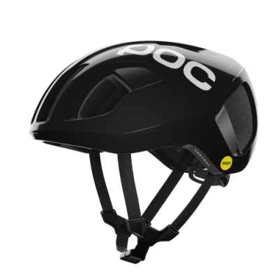 Image of POC Ventral MIPS Road Bike Helmet Aerodynamic performance, safety and ventilation for optimised protection, Uranium Black