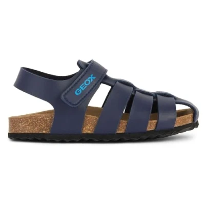 Image of Geox J Ghita Walking sandals for kids, Size: 12.5K, Navy Synthetics