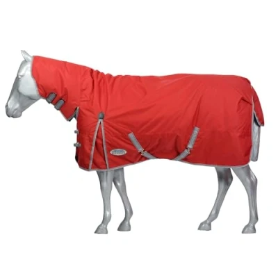 Image of WeatherBeeta ComFiTec Classic Combo Neck Heavy Horse Rug, Red/Silver/Navy, 6&#039;9