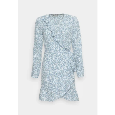 Image of ONLY Onlcarly L/S Short NOOS WVN Day dress, Women&#039;s, Size: 14, Cashmere blue
