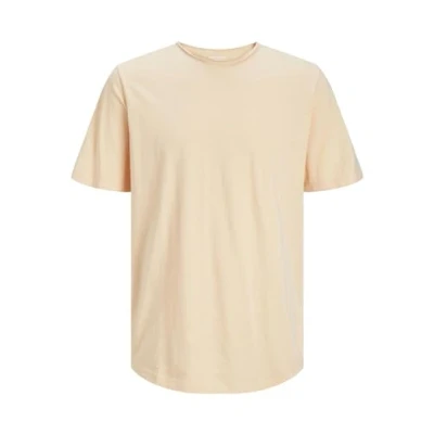 Image of Jack &amp; Jones Jjebasher Oneck Basic Tshirt, Men&#039;s, Size: Small, Apricot ice