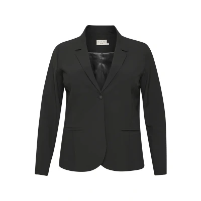 Image of Kaffe Curve Women&#039;s Kcjia Casual Blazer, Black Deep, 54 Plus