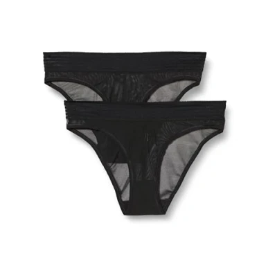 Image of Triumph Tempting Highleg 2 PACK Briefs, Women&#039;s, Size: XL, Black