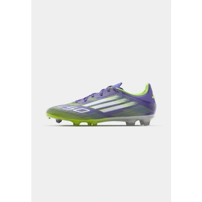 Image of adidas Performance F50 League FG/MG Moulded stud football boots, Men&#039;s, Size: 8, Core black/iron metallic/lucid lemon shoes