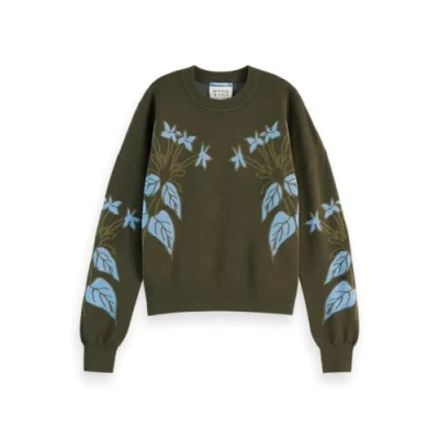 Image of Scotch &amp; Soda Relaxed Jumper, Women&#039;s, Size: Medium, Classic green