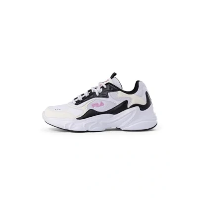 Image of Fila Collene CB Teens Unisex Trainers for kids, Size: 5.5, White/black Imitation leather/ textile