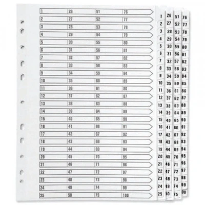 Image of Q Connect 1 100 Index Multi Punched Reinforced Board Clear Tab A4 White