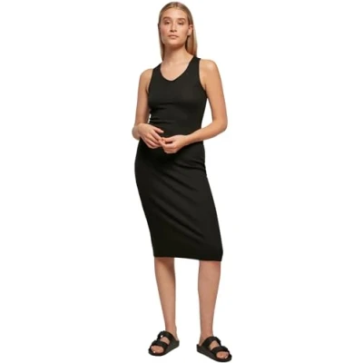 Image of Urban Classics MIDI Sleeveless Jersey dress, Women&#039;s, Size: 5XL, Black