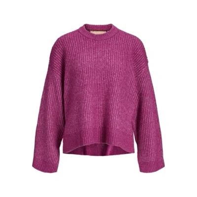 Image of JJXX Jxsigga Diverse CREW NECK Jumper, Women&#039;s, Size: Small, Fuchsia red