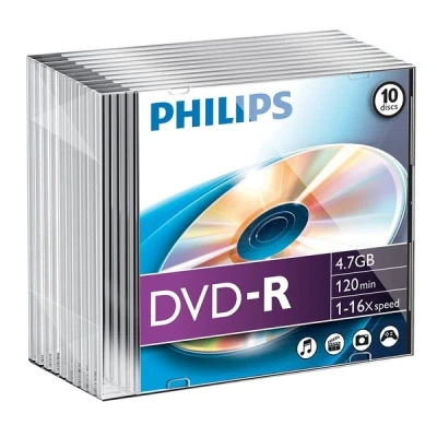 Image of Philips DM4S6S10F/00 DVD R Blank Discs 10er