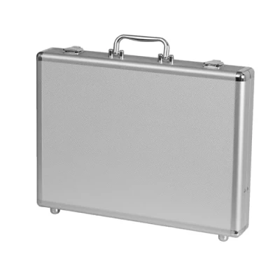 Image of Alumaxx Attachékoffer MINOR, Aktenkoffer aus Aluminium, Dokumentenkoffer silber, schmaler Aluminiumkoffer Pilot Case, 41 cm, 3 liters, Silver (Silber), centimeters, Case