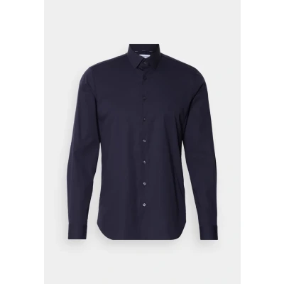 Image of Calvin Klein Poplin Stretch Formal shirt, Men&#039;s, Size: 17.5, Night sky