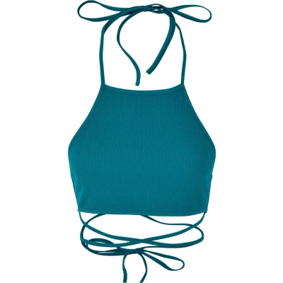 Image of Urban Classics Trapeze Cropped Top, Women&#039;s, Size: XL, Watergreen