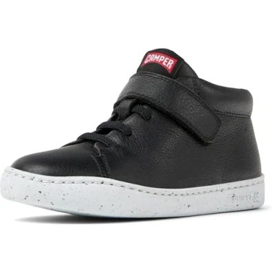 Image of Camper Unisex PEU Touring Hightop trainers for kids, Size: 2.5, Schwarz Leather