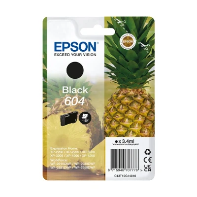 Image of Epson 604 Pineapple, Genuine Black Ink Cartridge