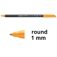 Image of edding 1200 colour pen fine neon orange 1 round tip mm felt for drawing and writing school or mandala
