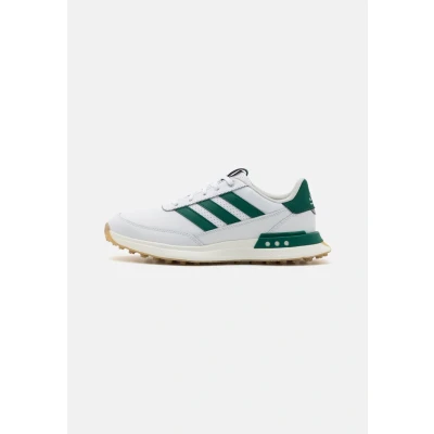 Image of adidas Golf S2G SL shoes Cloud white collegiate navy lucid red, Men&#039;s, Size: 7, red Leather/synthetics