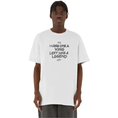 Image of Upscale by Mister Tee LIKE A Legend Print Tshirt, Men&#039;s, Size: 3XL, White