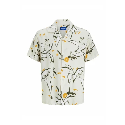 Image of Jack &amp; Jones Jortavira Marshall Shirt Shirt, Men&#039;s, Size: 4XL, Buttercream