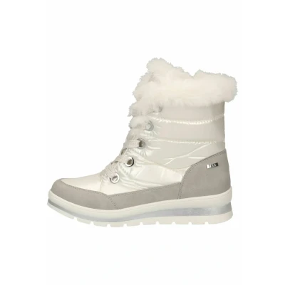 Image of CAPRICE Damen Winterstiefeletten zum Schnüren Airmotion Fell mit Reißverschluss Weite G Vegan, Elfenbein (Pearl Comb), 36 EU