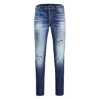 Image of JACK &amp; JONES JJIGLENN JJBLAIR GE 475 Men&#039;s Jeans Slim Fit Blue Denim, 30W / 32L