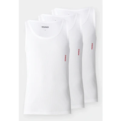 Image of HUGO TANK 3 PACK Undershirt, Men&#039;s, Size: Large, White