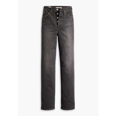 Image of Levi&#039;s Ribcage FULL Length Button FLY Straight leg jeans, Women&#039;s, Size: 24x32, Static noise overload