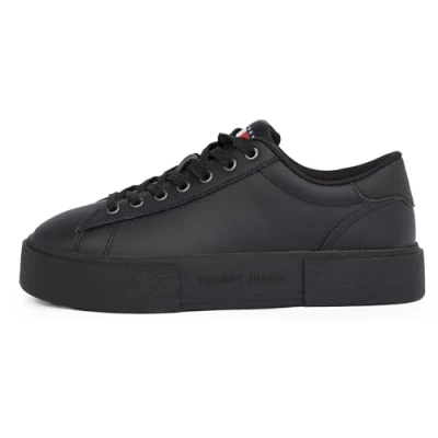 Image of Tommy Jeans Flatform Trainers, Women&#039;s, Size: 7, Black shoes