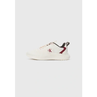Image of Calvin Klein Jeans Trainers, Women&#039;s, Size: 6, White/beluga/new maroon shoes