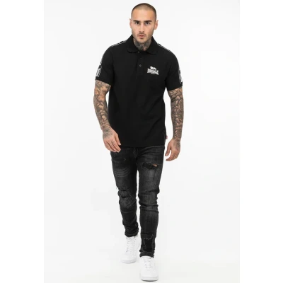 Image of Lonsdale Normale Passform Polo shirt, Men&#039;s, Size: 3XL, Black white