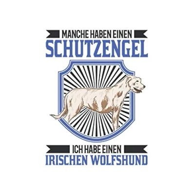 Image of Irischer Wolfshund Notizbuch: Schutzengel Irish Wolfhound / 6x9 Zoll 120 linierte Seiten