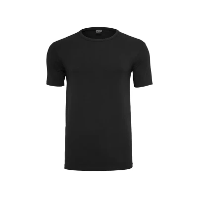 Image of Urban Classics Fitted Stretch TEE Basic Tshirt, Men&#039;s, Size: 4XL, Black