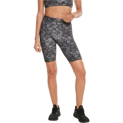 Image of Urban Classics Women&#039;s Ladies High Waist Camo Tech Cycle Shorts Yoga, Dark Digital Camo, 5XL Plus