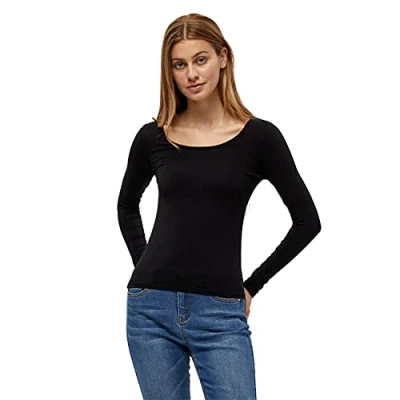 Image of Desires Degiselle Long Sleeve SLIM TEE sleeved top, Women&#039;s, Size: XXL, Black