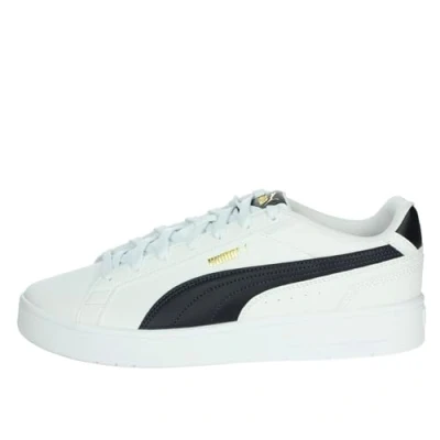 Image of PUMA Boys&#039; Court Classico Sportstyle Core, White New Navy Gold Blue, 8 UK