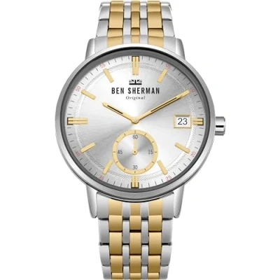 Image of Ben Sherman Mens Analogue Classic Quartz Watch with Stainless Steel Strap WB071GSM, Bracelet