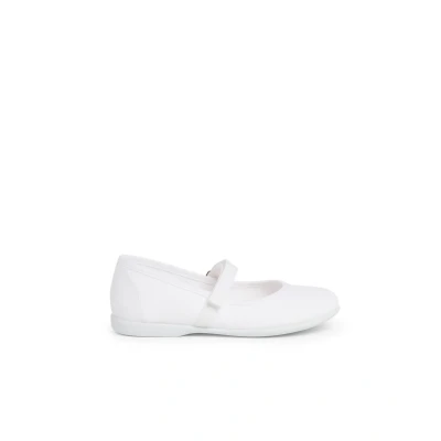 Image of Pisamonas Girls Riptape Canvas Mary Janes Size 9 Color White