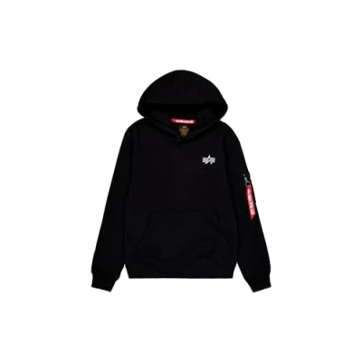Image of Alpha Industries Signature Hoody Sweatshirt, Men&#039;s, Size: XXL, Black