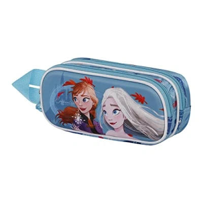 Image of Disney Frozen 2 Enchanted 3D Double Pencil Case, Blue, 22 x 9.5 cm, One Size, Case