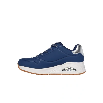 Image of Skechers Women&#039;s UNO Shimmer Away Trainers, Navy, 6.5 UK