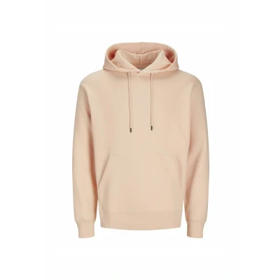 Image of JACK &amp; JONES Male Plain Hoodie, Peach Parfait, L