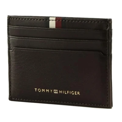 Image of Tommy Hilfiger TH Premium Corporate Leather CC Holder Coffee bean, Classic