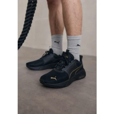 Image of Puma Xcell NOVA Unisex Training shoe blackgold, Size: 5.5, Black gold Imitation leather/ textile