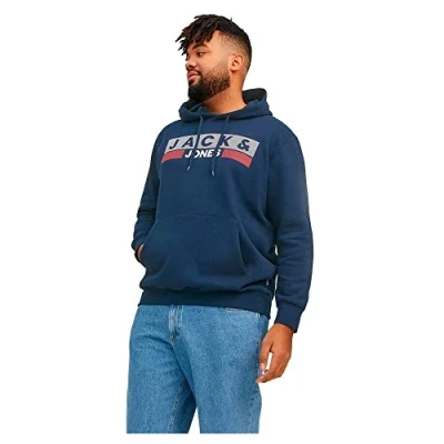 Image of Jack &amp; Jones Jjecorp LOGO Hoodie Navy blazer, Men&#039;s, Size: XL, blazer