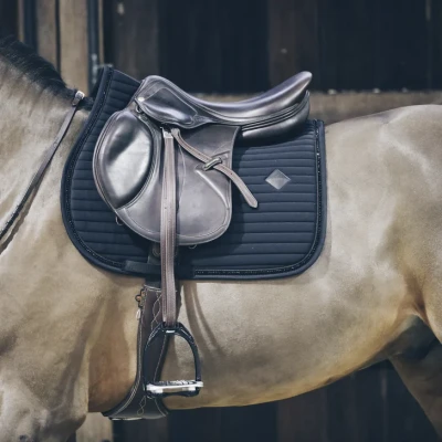 Image of Kentucky Horsewear Saddle Pad Pearls Jumping Black Horse Riding Equestrian