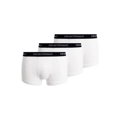Image of Emporio Armani Stretch Trunk 3 PACK Pants, Men&#039;s, Size: XXL, White